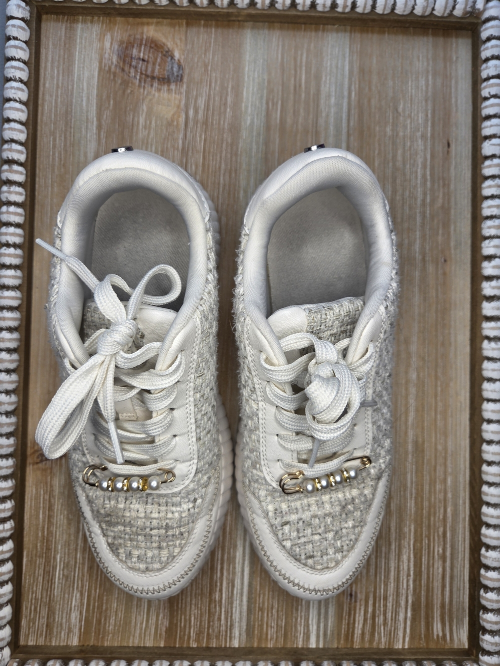 Madden NYC Womens Tweed Sneakers